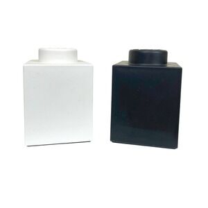 Lego Salt And Pepper Shaker Set Buildable Collectible Black White